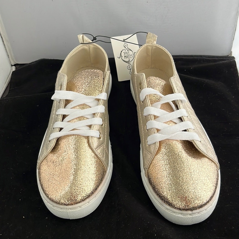 Sole Mates gold sneakers